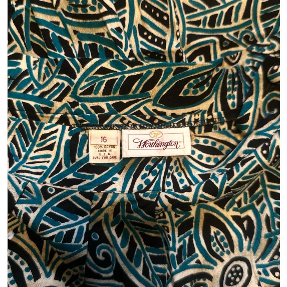 Vintage Botanical Midi Skirt, Size L - Picture 3 of 3